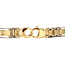 Gold link bracelet bicolour 21 cm 14 karat