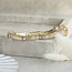 Gold link bracelet bicolour 21 cm 14 karat