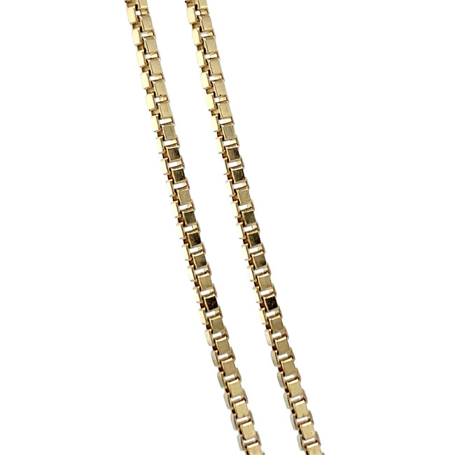 Gouden lengtecollier venetiaan 70.5 cm 14 karaat