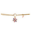 Gold children's bracelet with enamel flower 18 karat