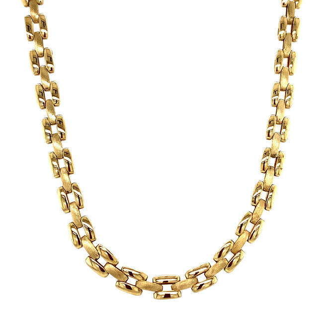 Gouden choker 45 cm 14 karaat