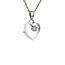 White gold heart pendant with diamond 18 karat