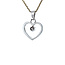 White gold heart pendant with diamond 18 karat
