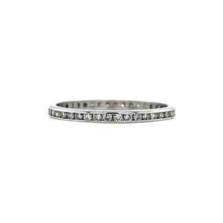 White gold alliance ring 14 karat