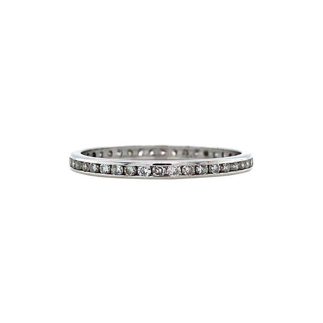 White gold alliance ring 14 karat