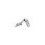 White gold stud earrings with diamond 14 karat