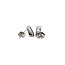 White gold stud earrings with diamond 14 karat