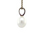 Witgouden hanger met parel en diamant 14 karaat