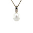 Witgouden hanger met parel en diamant 14 karaat