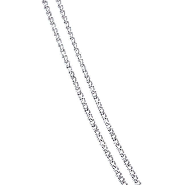 Weißgoldener Choker mit Diamant 32 cm 14 Karat
