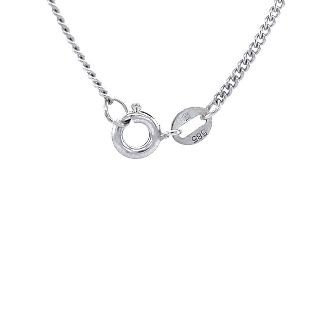 White gold choker with diamond 32 cm 14 karat