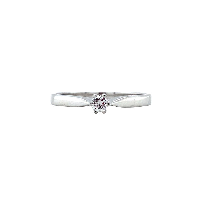 Solitärring aus Weißgold mit 14 Karat Diamant