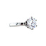 White gold solitaire ring with zirconia 14 karat