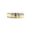 Bicolor Goldener Trauring mit Diamant 14 Karat