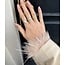 Bicolour gold wedding ring with diamond 14 karat