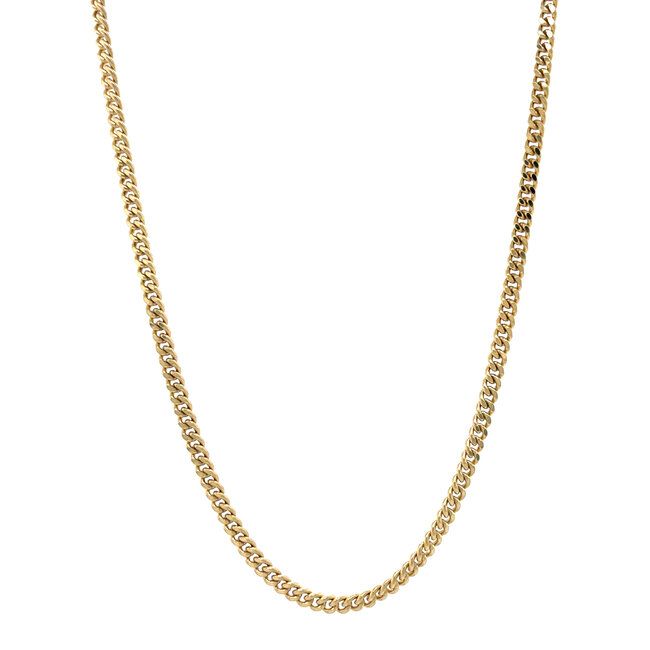 Gouden lengtecollier gourmet 60 cm 14 karaat