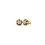 Golden solitaire stud earrings with diamond 14 karat