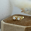 Golden solitaire stud earrings with diamond 14 karat