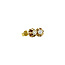 Golden solitaire stud earrings with diamond 14 karat