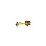 Golden solitaire stud earrings with diamond 14 karat