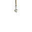 White gold solitaire pendant with diamond 14 karat