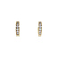Gold hinged hoop earrings with zirconia 14 karat