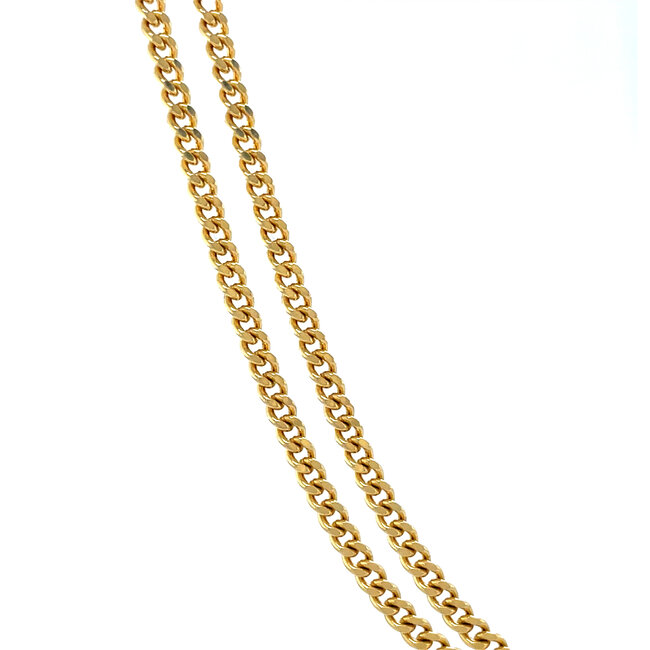 Gouden lengtecollier gourmet 49 cm 14 karaat