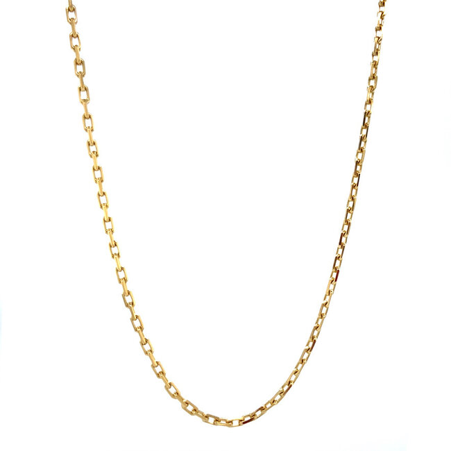 Gouden lengtecollier anker 70 cm 18 karaat