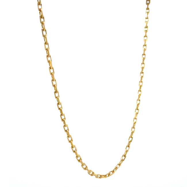 Gouden lengtecollier anker 70 cm 18 karaat