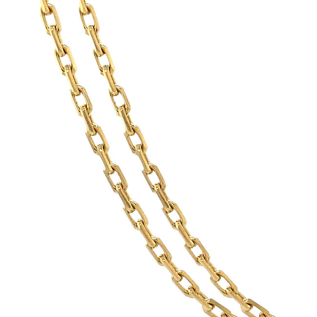 Gouden lengtecollier anker 70 cm 18 karaat