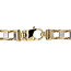 Bicolour gold bracelet 19 cm 14 karat