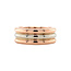 Bicolour gold ring rose/white 14 karat