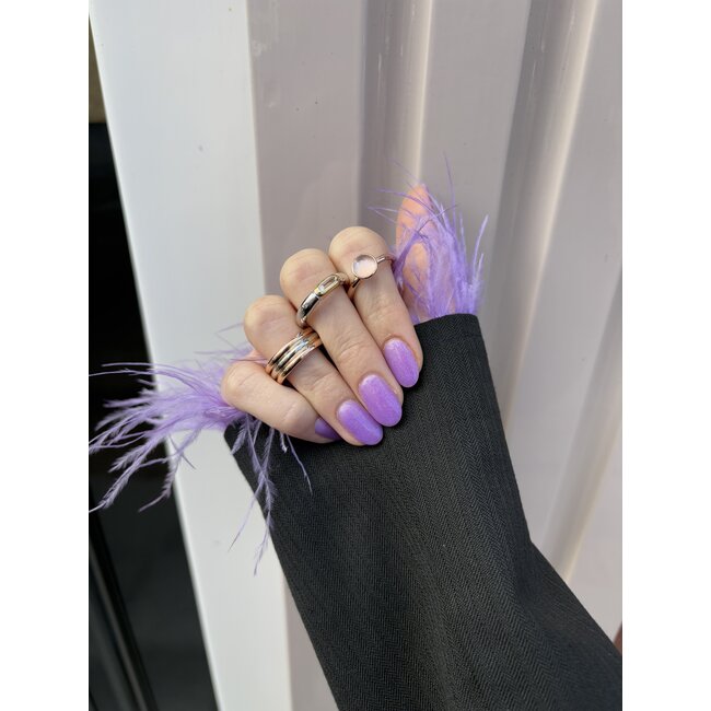 Bicolour gouden ring rose/wit 14 karaat