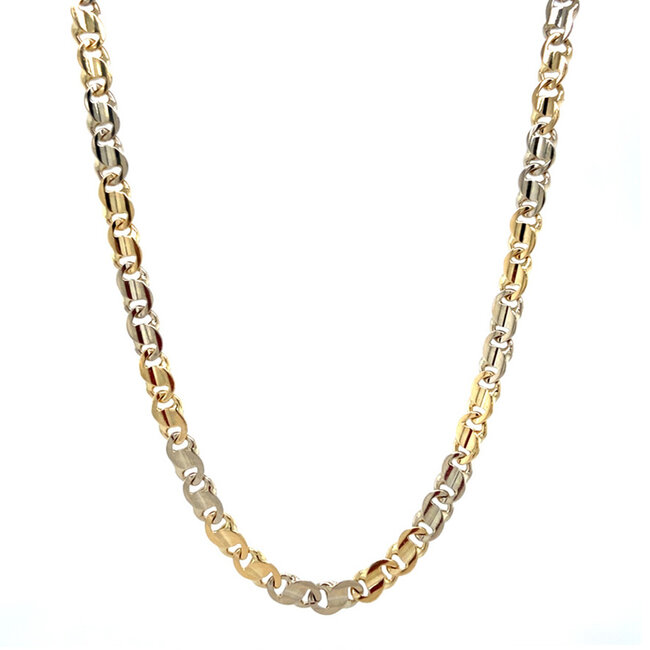 Golden fantasy necklace 60 cm 14 karat
