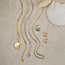 Goldene Fantasie-Halskette 60 cm 14 Karat