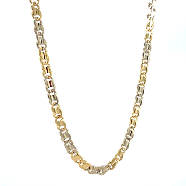 Goldene Fantasie-Halskette 60 cm 14 Karat