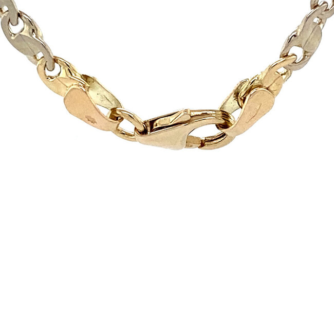 Gold fantasy necklace 60 cm 14 karat