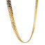 Gold choker double gourmet 45.5 cm 14 karat