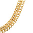 Gold choker double gourmet 45.5 cm 14 karat