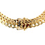Goldener Choker doppeltes Gourmet 45,5 cm 14 Karat