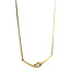 Goldener Choker mit Diamant 42 cm 14 Karat