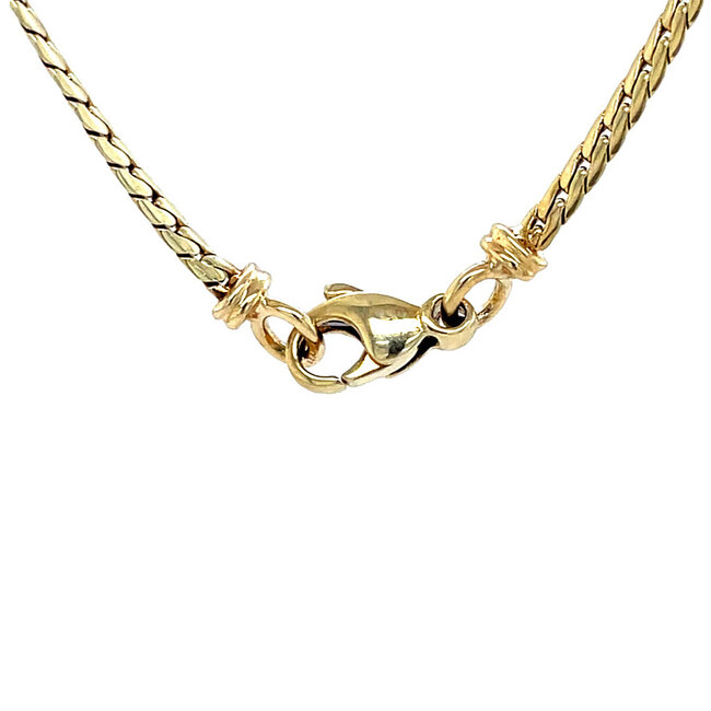 Gouden choker met diamant 42 cm 14 karaat