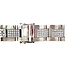 Witgouden heren schakel armband met diamant 18 karaat