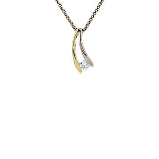 Gouden hanger met diamant