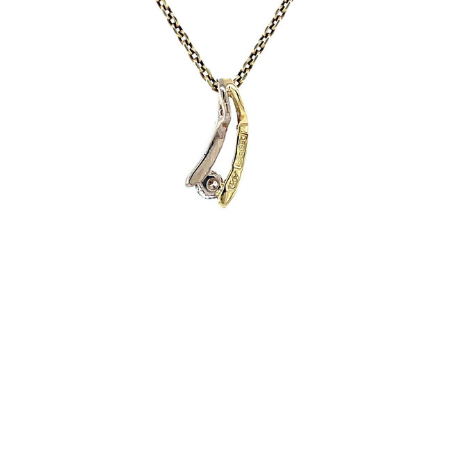 Goldener Anhänger mit Diamant von Desiree 14 Karat