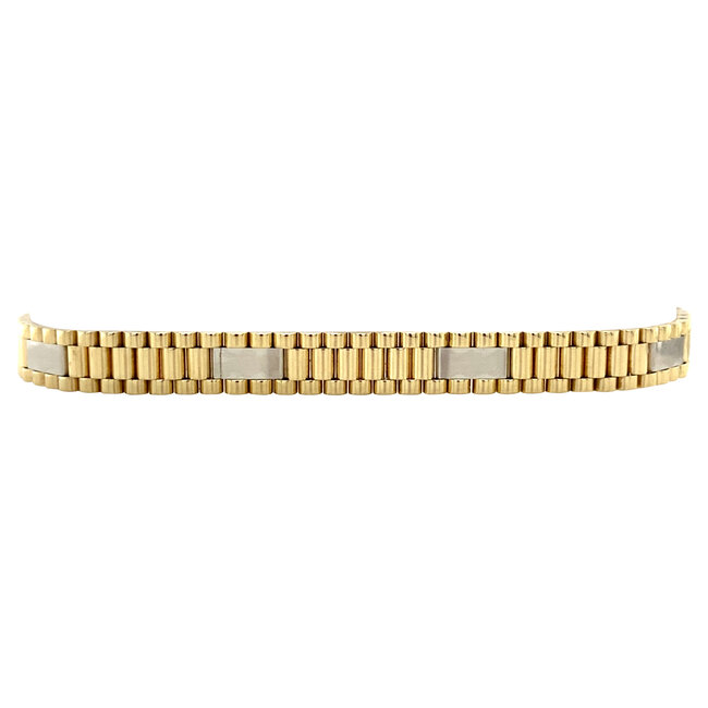 Gold rolex bracelet 21 cm 14 karat