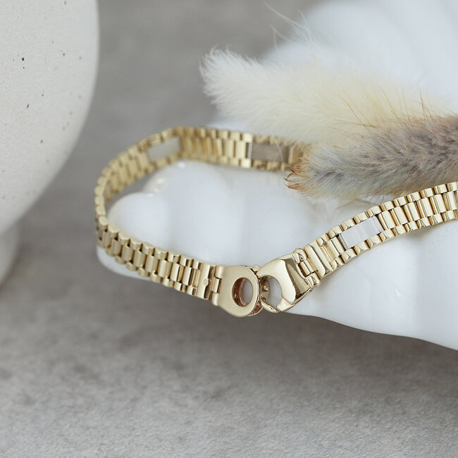 Goldenes Rolex-Armband 21 cm 14 Karat