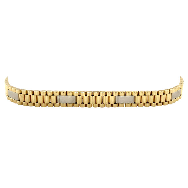 Gold rolex bracelet 21 cm 14 karat