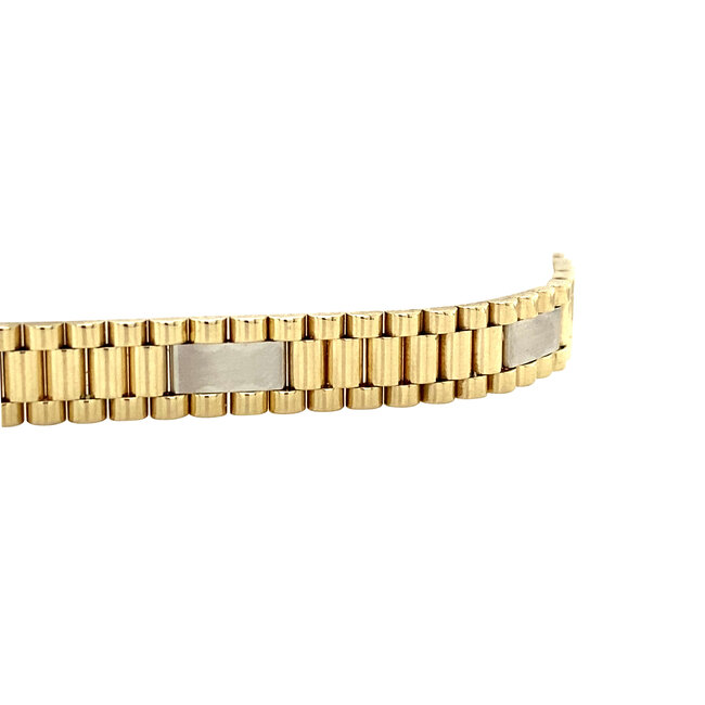 Gold rolex bracelet 21 cm 14 karat