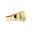 Gold signet ring with zirconia 14 karat